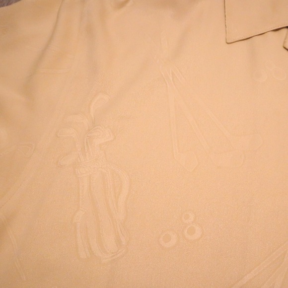 Reyn Spooner Mens Silk Hawaiian Shirt Golf Motif Short Sleeve Button Down L - Picture 5 of 6